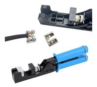 Candeon Herramienta de Engarzado Rj45 para Cat5 Cat6, Módulos de Red de 90° y 180° Herramienta de Engarzado Engarzadora Ethernet, Keystones de Terminación de Velocidad