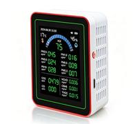 Candeon Interior Air Quality Monitor 18 en 1, Probador Profesional de Calidad del Aire con CO2 / TVOC/HCHO / PM2.5 / PM10 Detector de Detección de Húmedo Temp, CO2 Air Quality CO2