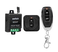 Candeon Interruptor inalámbrico DC, Interruptor de Control Remoto con 2 controles remotos para luces, lámparas, puertas de garaje, bomba, puertas de cerca, alcance de 328ft (10A)