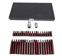 Candeon Juego de Puntas y Vasos Torxs de 40 Piezas, Juego de Vasos de Puntas Torxs de Acero de Aleación S2 con Vaso de Accionamiento de 3/8" y 1/2", Juego Mecánico de Automóviles y