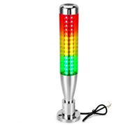 Candeon Luz De Torre De señal Industrial, Dc 24v Luz De Torre De señal Industrial Con Zumbador Con Luzs Constante/Intermitente, 3 Capas Alarmas De Sonido Y Luzs De precaución Para Las Máquinas