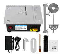 Candeon Mini sierra circular de mesa, 96 W, 5000 rpm, sierra de mesa pequeña, fuente de alimentación de 7 velocidades, sierra de ingletadora portátil, cortadora de mesa de madera con corte de inglete
