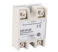Candeon Módulo de relé de estado sólido - SSR-80DD 80A 3-32VDC a 5-60 VDC DC-AC Relé de estado sólido industrial para dispositivos de automatización industrial Conexión de periféricos de computadora