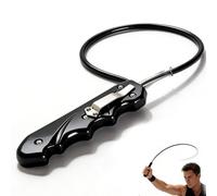 Candeon Motorcycle Whip, 16.7 Pulgadas Portátil Get Back Bicicleta Bike Bike Ship, Multi Propósito Motorbike Whip con Manija de ABS y Cuerda de Acero Inoxidable para Hombres Regalos