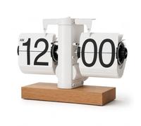 Candeon Retro Reloj con Tapa, Vintage Reloj De Mesa con Tapa AutomáTica Funciona con Pilas, Reloj Sobremesa De Escritorio MecáNico Mudo para DecoracióN De Hogar, Oficina, Escuela