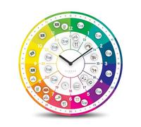 Cander Berlin MNU 11930 A Reloj de pared infantil silencioso con fotos magnéticas, 30 cm, para habitación infantil, analógico, sin ruido de tictac, para niñas y niños