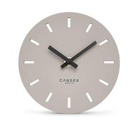 Cander Berlin MNU 2515 P - Reloj de mesa silencioso sin tictac, 15 cm, analógico, funciona con pilas, color gris cálido