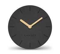 Cander Berlin MNU 2612 S - Reloj de Mesa silencioso sin tictac, 12 cm, analógico, Funciona con Pilas, Vintage, Moderno, Color Gris