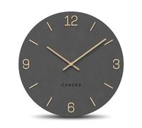 Cander Berlin MNU 2625 E Reloj de pared silencioso 25 cm sin tictac analógico Salón Oficina Moderno Vintage Gris Manecillas de Madera
