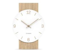 Cander Berlin MNU 2630 K Reloj de pared silencioso 41 cm sin ruido de tictac Salón Cocina Chapa de Madera Vintage Blanco Manecillas de Madera