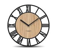 Cander Berlin MNU 2740 R XXL - Reloj de Pared de Madera (40 cm, silencioso, Moderno, Chapa de Roble, sin Ruido de tictac, Cocina, salón, analógico, Vintage