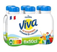 Candia Viva demi-écrémé Vitamine D 50cl (pack de 6)