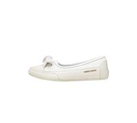 Candice Cooper Candy Bow-Bailarinas de Piel tamponada, Blanco 41