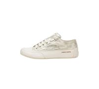 Candice Cooper Rock S-Zapatillas Deportivas de Piel matizada-Blanco, Dorado 38