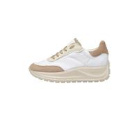 Candice Cooper Spark 010-Sneakers de Piel-Blanco, Beige Raton, 35 EU