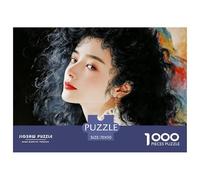 Candid Photograph of A Girl 1000 Pcs Cartón Fuerte Rompecabezas Oriental Fantasy Female Liberador De Estrés Juego Creativo Puzzle Juego De Desafío Difícil 70x50cm/1000pcs