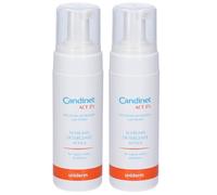 Candinet Act 2% Espuma Limpiadora Activa para la Higiene Íntima Diaria, Acción Acidificante y Reequilibrante del Ecosistema Íntimo, 2 Botellas de 150 ml