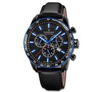Candino Swiss Reloj Hombre Analógico de Cuero Negro - Cuarzo - Cronógrafo - Calendario - Cristal Zafiro de Alta Resistencia - Resistente al Agua 10 ATM Elegante C4759/4 Gents Chrono Timeless