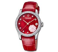 Candino Reloj de Mujer Análogo Moda C4721/2 Pulsera Cuero Elegance Rojo UC4721 /