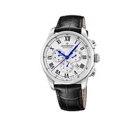 Candino Swiss Reloj Hombre Analógico de Acero Inoxidable y Cuero Negro | Cronógrafo, Calendario, Cristal Zafiro de Alta Resistencia, Resistente al Agua 10 ATM Elegante C4745/4 Gents Chrono Timeless
