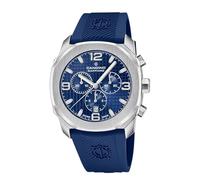 Candino Swiss Reloj Hombre Analógico de Caucho Azul | Movimiento de Cuarzo, Cronógrafo, Calendario, Cristal Zafiro de Alta Resistencia, Resistente al Agua 10 ATM C4774/4 Icon