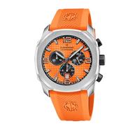 Candino Swiss Reloj Hombre Analógico de Caucho Naranja | Movimiento de Cuarzo, Cronógrafo, Calendario, Cristal Zafiro de Alta Resistencia, Resistente al Agua 10 ATM C4774/2 Icon