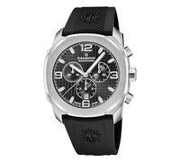 Candino Swiss Reloj Hombre Analógico de Caucho Negro - Movimiento de Cuarzo - Cronógrafo - Calendario - Cristal Zafiro de Alta Resistencia - Resistente al Agua 10 ATM C4774/6 Icon