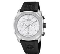 Candino Reloj Hombre C4774/7 Icon Caja de Acero Inoxidable 316l Plateado Correa de Caucho Negro