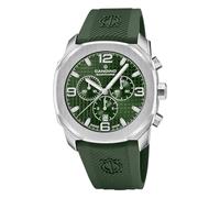 Candino Swiss Reloj Hombre Analógico de Caucho Verde | Movimiento de Cuarzo, Cronógrafo, Calendario, Cristal Zafiro de Alta Resistencia, Resistente al Agua 10 ATM C4774/5 Icon