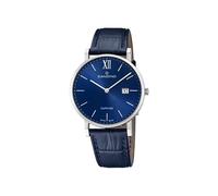 Candino Swiss Reloj Hombre Analógico de Cuero - Movimiento de Cuarzo - Calendario - Cristal Zafiro de Alta Resistencia - Resistente al Agua 5 ATM Elegante C4724 Couple Classic