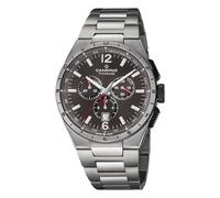 Candino Swiss Reloj Hombre Analógico de Titanio Gris | Movimiento de Cuarzo, Calendario, Cristal Zafiro de Alta Resistencia, Resistente al Agua 10 ATM C4603/P Titanium