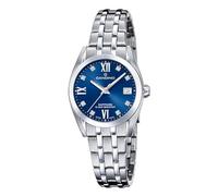 Candino Swiss Reloj Mujer Analógico de Acero Inoxidable 316l Plateado | Movimiento de Cuarzo, Cristal de Zafiro de Alta Resistencia, Resistente al Agua 10 ATM, Calendario C4703/B, Couple Classic