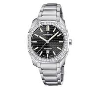 Candino Swiss Reloj Mujer Analógico de Acero Inoxidable 316l Plateado - Movimiento de Cuarzo - Cristal de Zafiro de Alta Resistencia - Resistente al Agua 5 ATM - Calendario C4756/5 - Icon