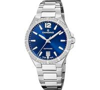 Candino Swiss Reloj Mujer Analógico de Acero Inoxidable 316l Plateado - Movimiento de Cuarzo - Cristal de Zafiro de Alta Resistencia - Resistente al Agua 5 ATM - Calendario C4760/B - Lady Casual