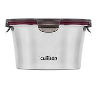 CANDL Cuitisan (Flora) Recipiente hermético de Acero Inoxidable con Tapa de Clip, Apto para microondas y Horno, Recipiente para Alimentos, EC7-SR06, Redondo (Ø15,4cm x 9,3cm / 920ml)