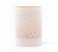 Candle-Brothers Quemador eléctrico de aromas, de cerámica, color blanco, para aceites aromáticos y derretimientos de cera, lámpara de fragancia para salón, dormitorio, pasillo