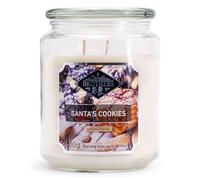 Candle Brothers - Vela perfumada grande en tarro de cristal, diseño de Santas Cookies, vela perfumada de Navidad, larga duración (80 h), vela con varias mechas | velas blancas