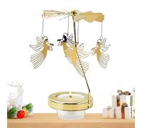 Candle Caroussel -1x Tea Light Caroussel Christmas Tea Light Holder, Christmas Metal Scented Candle Stand Tray, Table Centerpieces For Kitchen, Wedding, Restaurant, Bathroom, Apartment, Meditation