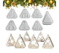 Candle Holder Mold, 7-Piece Easy Release Christmas Lantern Mold for Plaster and Epoxy Resin, Kids, Teens, Beginners, Professionals, Perfect for Living Room, Bedroom, and Holiday Crafts
