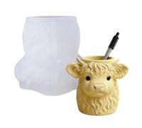 Candle Holder Mold - Cow Shape Decor Making Tool | Plant Pot Candle Holder Casting Mold Silicone Epoxy Resin Cement Plaster Craft Tool for Beginners, Professionals, Home