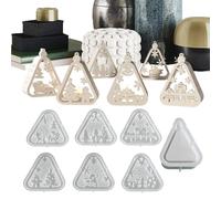 Candle Holder Mold, Easy Release Silicone Mold, Candle Holder Silicone Mould, 7 Pieces Craft Mould, for Plaster Epoxy Resin Kids Teens Beginners Professionals Living Room Bedroom