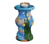 Candle Holder - Resin Art Home Decor | Tea Light Holder with Elegant Design for Holiday Party Wedding Christmas Thanksgiving, Mantel Fireplace Coffee Table, Indoor Outdoor Patio Porch