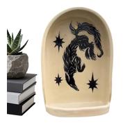 Candle Holder - Sculpture Mount, Small Shelf Wall Fixture for Dining Room Feature, Decoration Device with Home Decor Wall Art Purpose, Household Accent, Room Embellishment for Sink, Table