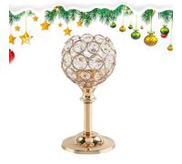 Candle Holders | Tea Light Centerpiece with Sparkling Crystal Bowl | Christmas Candlestick Holder Decor for Dining Wedding Party Bedroom Living Room Dormitory Apartment Holiday Birthday Offices