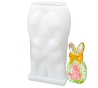 Candle Making Molds - Bunny Silicone Mold | Non-Stick Easy Release Silicone Candle Mold For Easter Bunny Candles, Plaster Casting, Resin DIY Crafts, Home & Kitchen Arts Projects