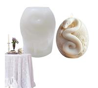 Candle Making Molds, Flexible Resin Casting Mould, Silicona Epoxy Molds, Dishwasher Safe Ornament Molder, Tool for Handicrafts, Mousse Cakes, White Color, Sturdy Construction