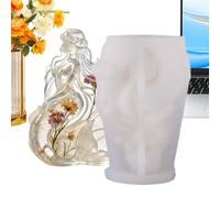 Candle Making Molds - Mermaid Silicone Wax Molds | Non Stick Reusable | Table Decor Candle Mold Set, DIY Resin Plaster Epoxy Soap Craft Accessory With Arts & Crafts Table Centerpieces Home Decor