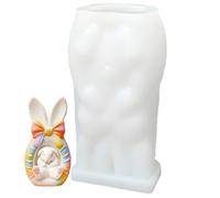 Candle Making Molds - No Sticky Easy Release Silicone Mold, Easter Bunny Shape for DIY Candle Crafting, Resin, Plaster, and Arts Projects in Kitchen, Home, Craft Room and Creative Workshops