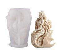 Candle Making Molds - Silicone Mermaid Reusable Craft Supplies,Decorative Candle Wax Molds Silicone | For Resin Plaster Epoxy Soap Arts & Crafts Table Centerpieces Home Decor Birthday