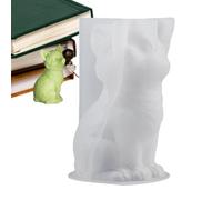 Candle Mold - 3D Sitting Wolf Silicone Mold, Chocolate Candy and Wax Craft Tool with Easy Demold Design, Ideal for Handmade Soap Candle Making Aromatherapy Crafts